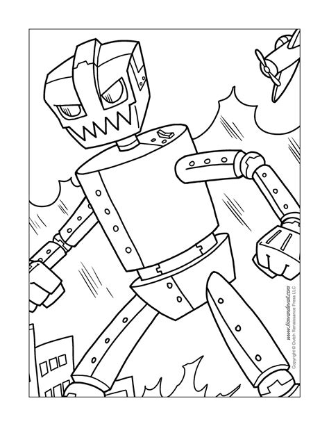 printable robot coloring pages customize  print