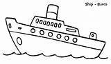 Kapal Mewarnai Laut Transportasi Kartun Pesiar Alat Mewarna Inggris Lembar sketch template