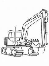 Excavator Coloring Pages Kids Print sketch template