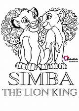 Simba Lion Coloring King Pages Bubakids Printable Book Colouring Color Kids Print sketch template