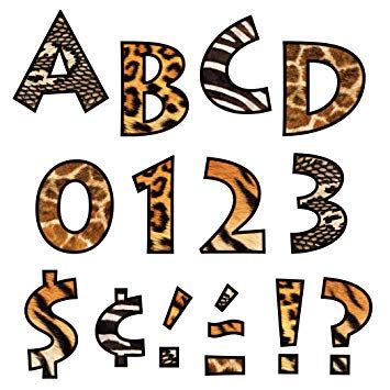 animal print letters clipart   cliparts  images