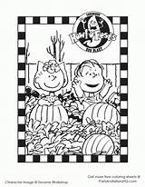 Coloring Pages Halloween Brown Charlie Printable Pumpkin Great Snoopy Peanuts Sally Linus Its Hallowen Kids Sheets Library Clipart Fall Popular sketch template
