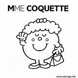Madame Monsieur Coloriage Mme Coquette Princesse Dessin Imprimer Coloriages Colorier Imprimé sketch template