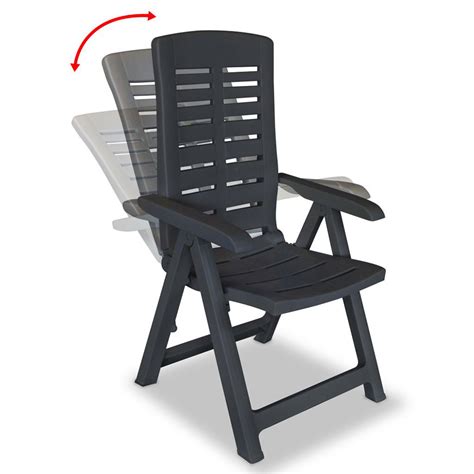 rozkladane krzesla ogrodowe  szt plastikowe antracytowe   superwnetrzepl