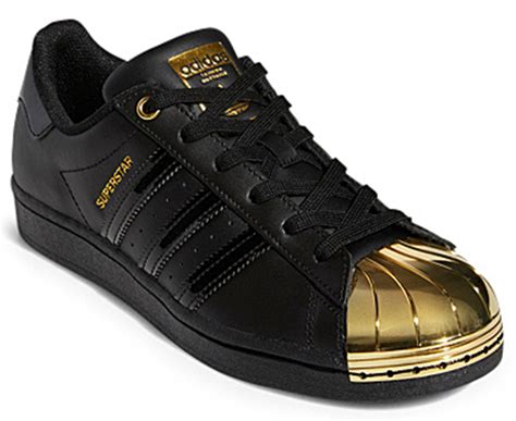 adidas originals womens superstar metal toe sneakers blackgold catchcomau