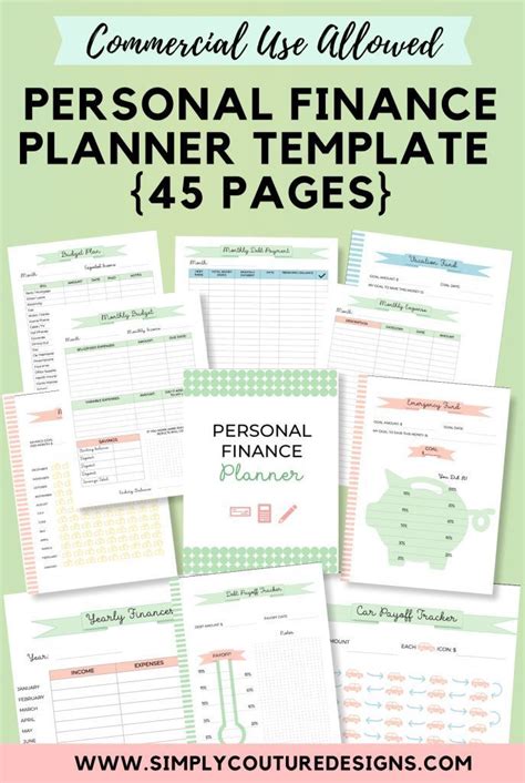 personal finance planner budget worksheet printablebudget finance