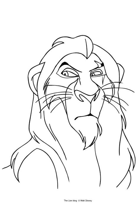 lion king coloring pages scar  wallpaper