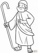 Coloring Moses Pages Printable Drawing sketch template