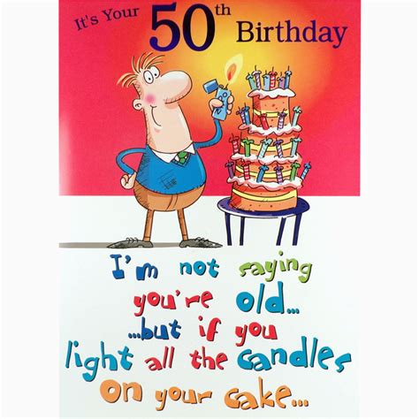 Funny 50th Birthday Cards For Men 50th Birthday Card Funny