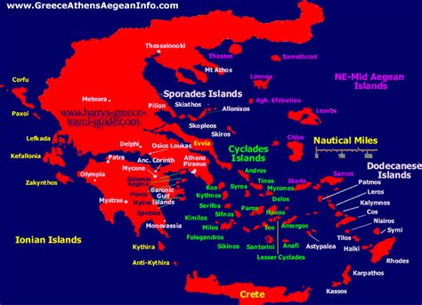 greek islands greece map