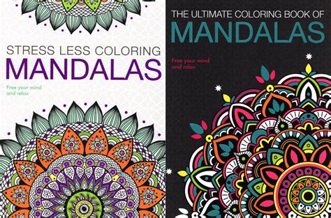 ultimate  stress  coloring books  mandalas set   books