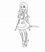 Alice Madness Returns Lineart High Monster Template sketch template