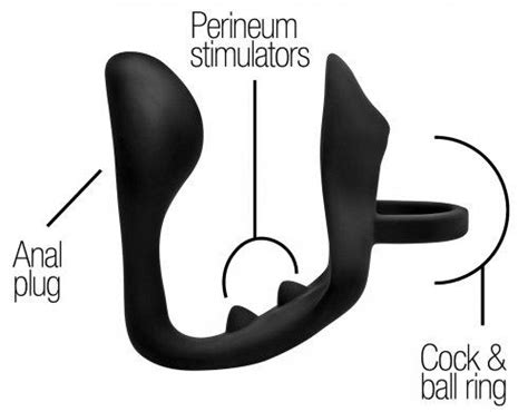 excursion silicone triple stim anal plug with cock and