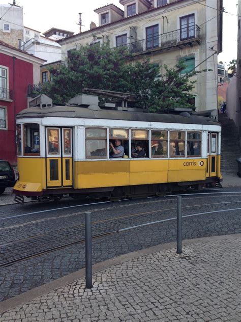 lisbon tram trams pinterest
