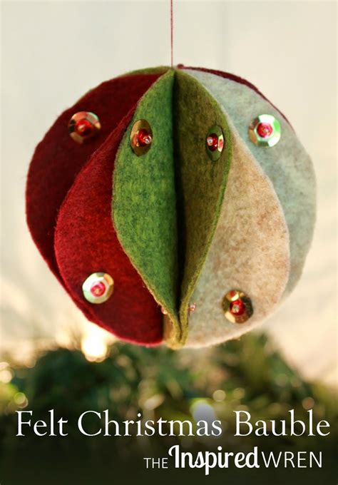 inspired wren felt christmas ornament  perfect july couch craft