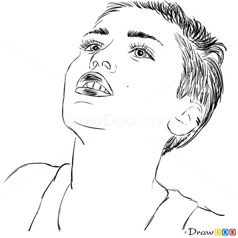 How To Draw Music Video Wrecking Ball How To Draw Miley Cyrus