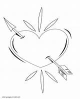 Coloring Heart Pages Printable Templates Holiday sketch template
