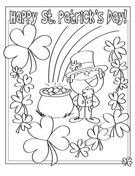 st patricks day coloring pages  printable