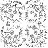 Coloring Embroidery Pages Patterns Flower Printable Adults Hand Floral Adult Flowers Works Vintage Pattern Drawing Choose Coupons Work Board Designs sketch template