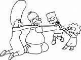 Simpson Simpsons Coloring Pages Characters Print Lisa Homer Marge Printable Sheets Drawing Bart Krusty Cool Los Dibujos Clown Para Color sketch template