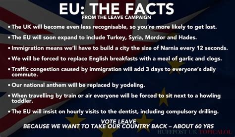 voting  leave  eu  facts  favour  brexit huffpost uk