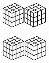 Cube Rubik Rubiks Coloringway sketch template