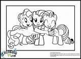 Fluttershy Filly Rarity Pinkie Hugging sketch template