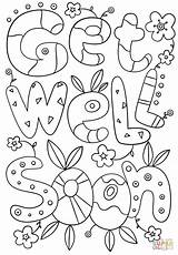Well Soon Printable Cards Doodle Coloring Book Source sketch template