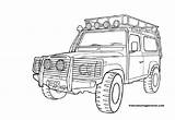 4x4 Coloring Colouring Land Pages Rover Transportation Cars Printable Drawing Drawings sketch template