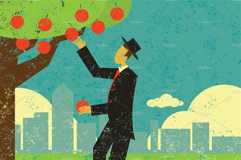 Picking The Low Hanging Fruit Illustrator Graphics ~ Creative Market