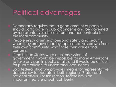 ppt advantages and disadvantages of federalism