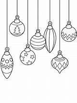 Christmas Balls Coloring Pages Fun Kids sketch template