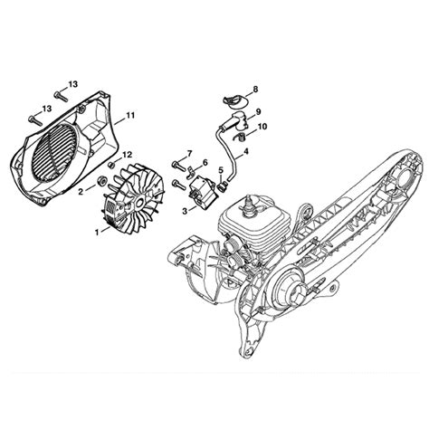 stihl ts  disc cutter ts parts diagram ignition system