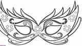 Masks Masquerade Mask Getdrawings Drawing Coloring Pages sketch template