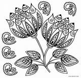Coloring Pages Flower Adults Printable Color Kids Print sketch template