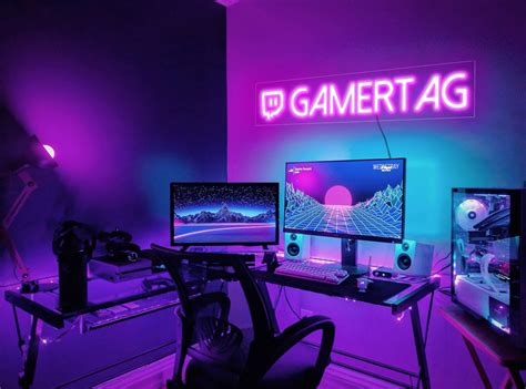 wall decor custom gamer tag sign gift  gamer led neon light game