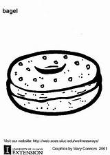 Pan Colorare Bagel Kleurplaat Ciambella Broodje Zuur Malvorlage Dibujos Acido Educima Educolor Grote sketch template