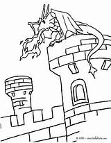 Dragon Castle Coloring Pages Tower Print Printable Getcolorings Color Drawings sketch template