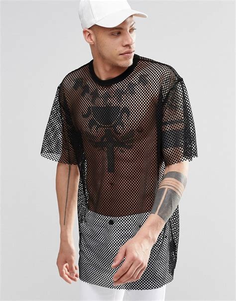 weekday nets mesh  shirt black mesh  shirt  shirt black streetwear outfit