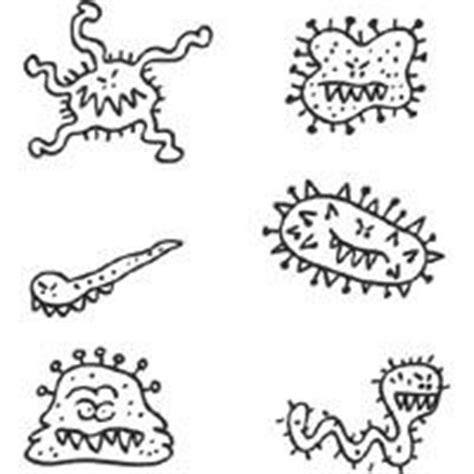 assorted germies coloring pages surfnetkids germs coloring pages