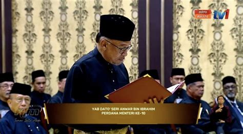 Anwar Ibrahim Angkat Sumpah Perdana Menteri Ke 10 Dagangnews