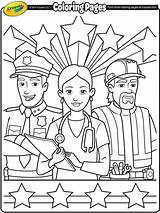 Labor Responders Crayola Occupations Printables sketch template