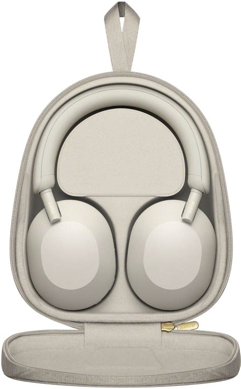 sony wh xm wireless noise canceling   ear headphones silver