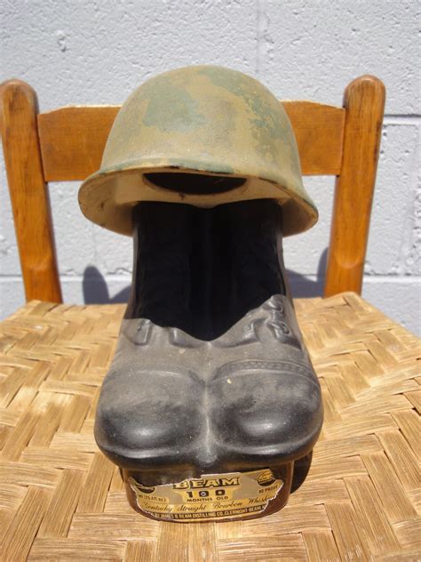 Vintage 1975 Jim Beam Decanter Made With Us Army Military