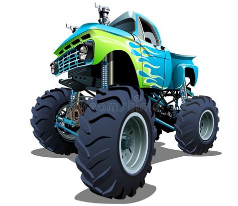 cartoon monster truck stock vector illustration  activity