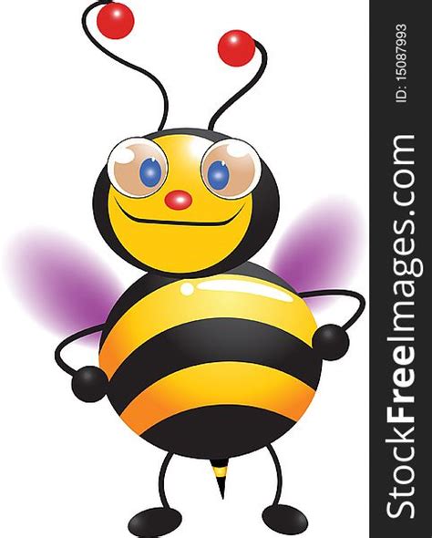 cute bee  stock images   stockfreeimagescom