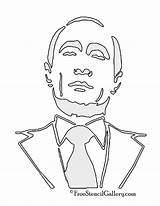 Putin Vladimir Freestencilgallery sketch template