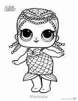 Lol Coloring Pages Mermaid Merbaby Doll Surprise Printable sketch template