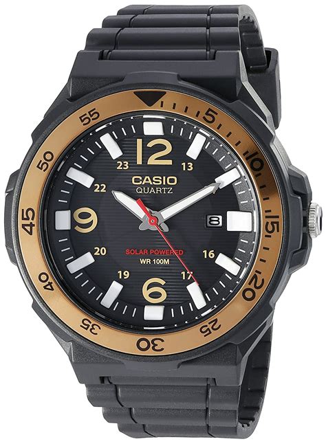 buy casio men s solar powered quartz resin automatic watch color