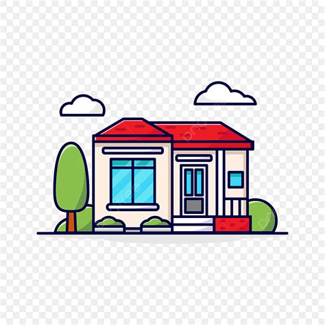 Gambar Lukisan Rumah Kartun Cartoon Light Colored Hou